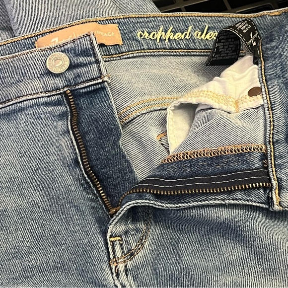 7 For All Mankind Cropped Alexa Raw Hem Jeans Luxe Vintage Size 30 - Picture 11 of 16